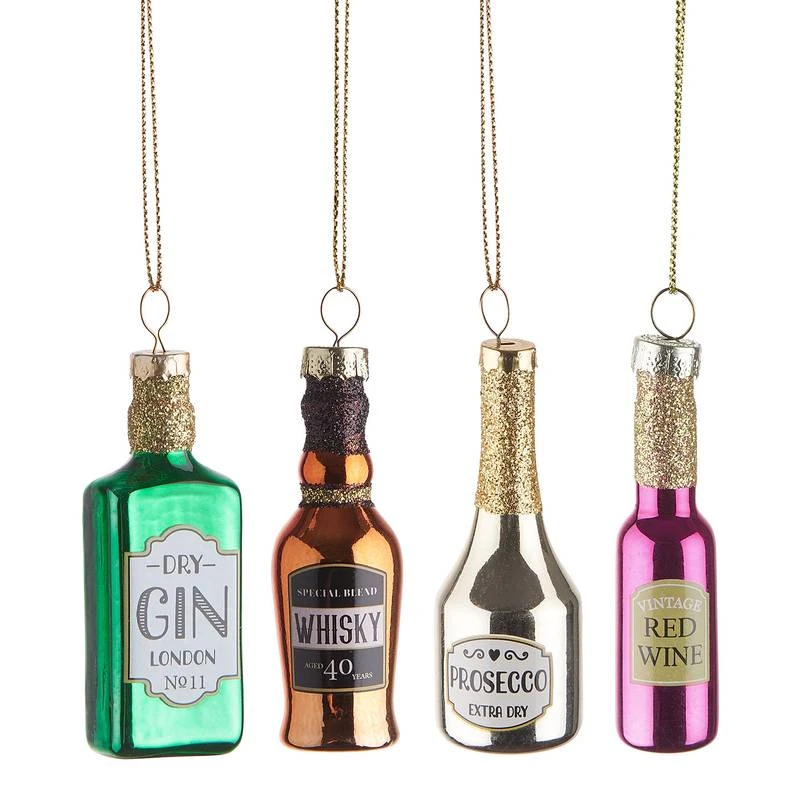 Déco De Noël HANG ON Mini Bar (lot De 4)