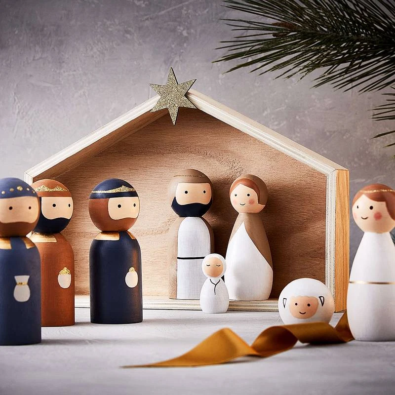 Crèche Avec Personnages X-MAS - 9 élém. – Image 2