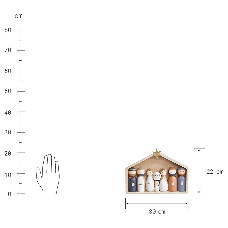 Crèche Avec Personnages X-MAS - 9 élém. – Image 9